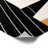 ヴィンテージの手描きのシームレスなパターンと可愛いキツネ。 ポスター (角)