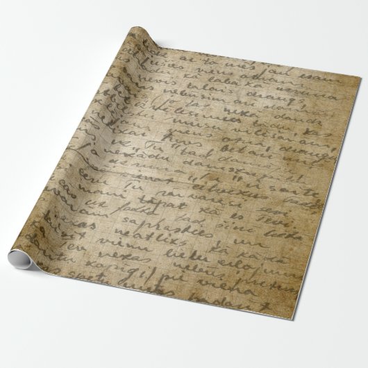 ヴィンテージの手書きのスタイル3の包装紙ロール ラッピングペーパー (アンロールド)