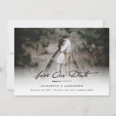 ヴィンテージの手書きの原稿の写真の保存日付 セーブザデート (正面)