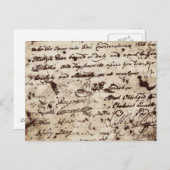 ヴィンテージの手書き文字 ポストカード (正面/裏面)