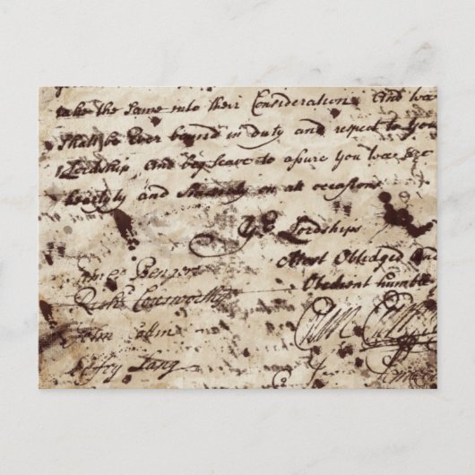 ヴィンテージの手書き文字 ポストカード (正面)