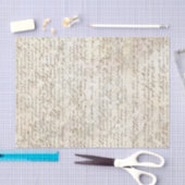 ヴィンテージの手書文字スクリプトマップの切り離し 薄葉紙 (クラフト)