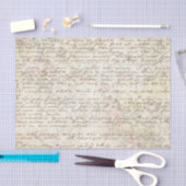 ヴィンテージの手書文字スクリプトマップの切り離し 薄葉紙 (クラフト)