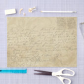 ヴィンテージの手書文字スクリプトマップの切り離し 薄葉紙 (クラフト)