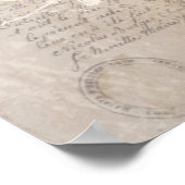 ヴィンテージの手紙と鳥ポスター ポスター (角)