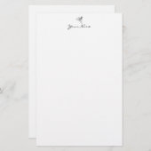 ヴィンテージの手紙の出版物のグリフィンの線画 便箋 (正面/裏面)