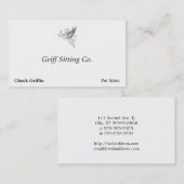 ヴィンテージの手紙の出版物のグリフィンの線画 名刺 (正面/裏面)