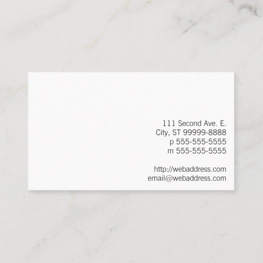 ヴィンテージの手紙の出版物のグリフィンの線画 名刺 (裏面)