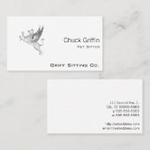 ヴィンテージの手紙の出版物のグリフィンの線画 名刺 (正面/裏面)