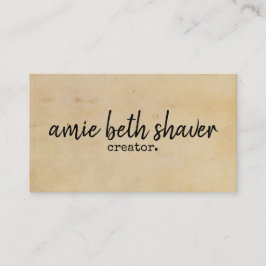 ヴィンテージの手紙の名刺 名刺