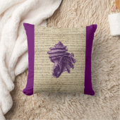 ヴィンテージの手紙の背景の紫色の貝 クッション (ブランケット)