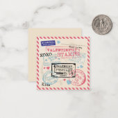 ヴィンテージの手紙バレンタインデー ノートカード (正面/裏面インサイチュ)