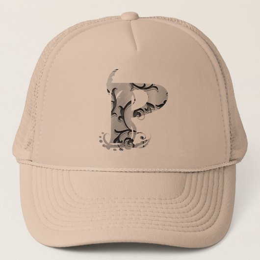 ヴィンテージの手紙P -帽子 キャップ (正面)