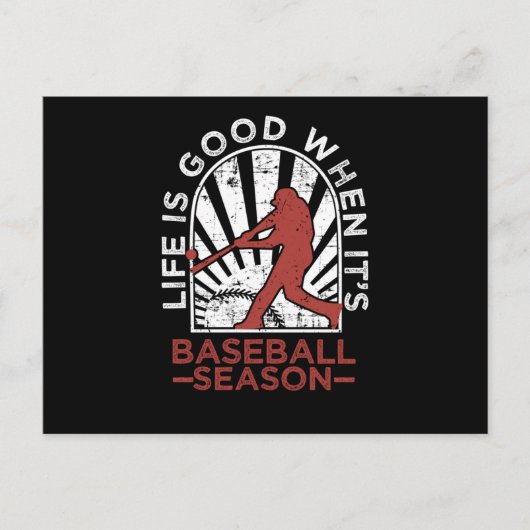 ヴィンテージの打者のライフは野球の時に良い ポストカード (正面)