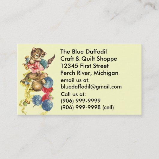 ヴィンテージの技術の供給のキルティングのキルトの名刺 名刺 (正面)