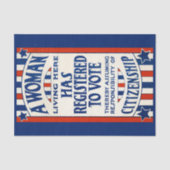 ヴィンテージの投票権の再印刷デコページ 薄葉紙 (正面)