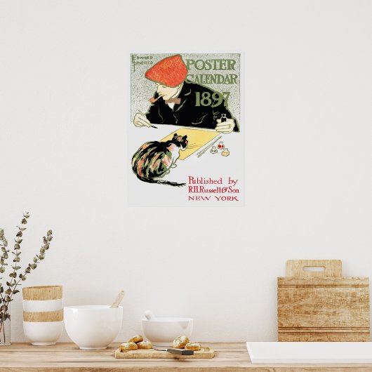 ヴィンテージの投稿予定表の広告 ポスター (キッチン)