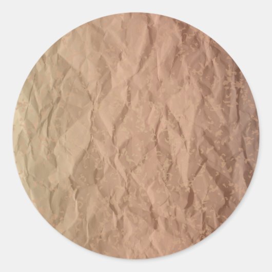 ヴィンテージの折り目を付けた紙カード(暖色) ラウンドシール (正面)