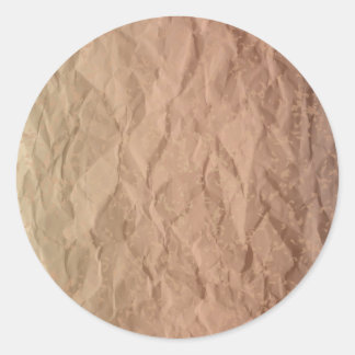 ヴィンテージの折り目を付けた紙カード(暖色) ラウンドシール