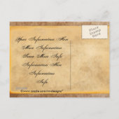 ヴィンテージの招待されました! 招待状の郵便はがき インビテーションポストカード (裏面)