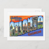 ヴィンテージの挨拶アトランタ，ジョージア ポストカード (正面/裏面)