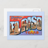 ヴィンテージの挨拶エルパソテキサス州 ポストカード (正面/裏面)