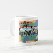 ヴィンテージの挨拶コロラド旅行ポスター コーヒーマグカップ (正面左)