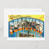 ヴィンテージの挨拶デラウェア ポストカード (正面/裏面)