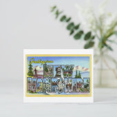 ヴィンテージの挨拶ニューハンプシャー ポストカード (スタンド正面)