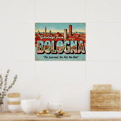 ヴィンテージの挨拶ボローニャのポスター ポスター (キッチン)