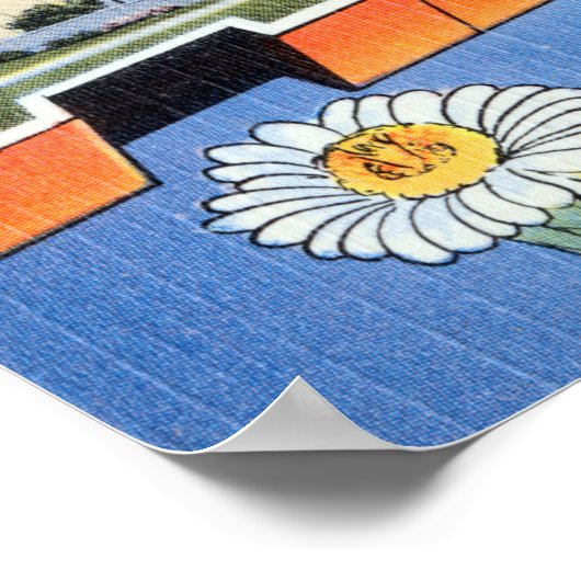 ヴィンテージの挨拶（アリゾナ旅行ポスター） ポスター (角)