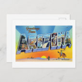 ヴィンテージの挨拶（アリゾナ旅行ポスター） ポストカード (正面/裏面)