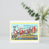 ヴィンテージの挨拶,カリフォルニア州ベーカーズフィールド, ポストカード (スタンド正面)