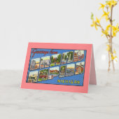 ヴィンテージの挨拶 カード (黄色い花)