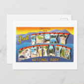 ヴィンテージの挨拶：スモークマウンテンズ国立公園 ポストカード (正面/裏面)