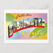 ヴィンテージの挨拶（フロリダ州クリアウォーター） ポストカード (正面)