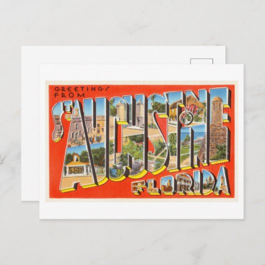 ヴィンテージの挨拶（フロリダ州セントオーガスティン） ポストカード (正面/裏面)