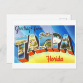ヴィンテージの挨拶(フロリダ州タンパ) ポストカード (正面/裏面)
