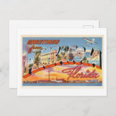 ヴィンテージの挨拶，フロリダ州ペンサコーラ ポストカード (正面/裏面)