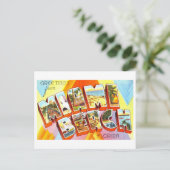 ヴィンテージの挨拶，フロリダ州マイアミビーチ ポストカード (スタンド正面)