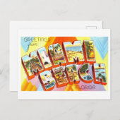 ヴィンテージの挨拶，フロリダ州マイアミビーチ ポストカード (正面/裏面)