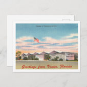 ヴィンテージの挨拶,フロリダ州ヴェネツィア ポストカード (正面/裏面)