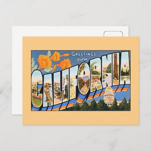 ヴィンテージの挨拶 ポストカード (正面/裏面)