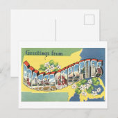 ヴィンテージの挨拶 ポストカード (正面/裏面)