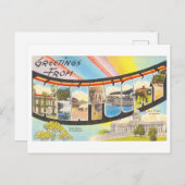 ヴィンテージの挨拶 ポストカード (正面/裏面)