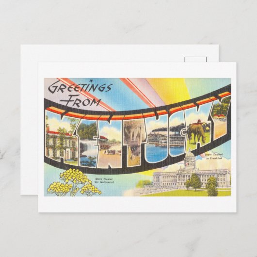 ヴィンテージの挨拶 ポストカード (正面/裏面)