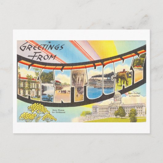 ヴィンテージの挨拶 ポストカード (正面)