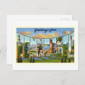 ヴィンテージの挨拶 ポストカード (正面/裏面)