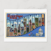 ヴィンテージの挨拶 ポストカード (正面)