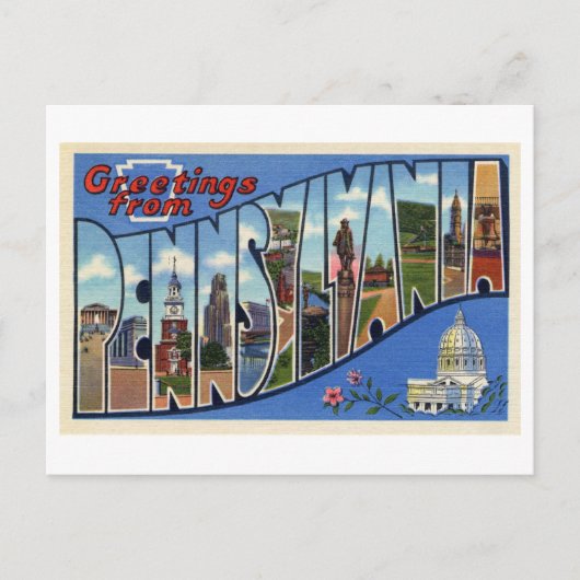 ヴィンテージの挨拶 ポストカード (正面)